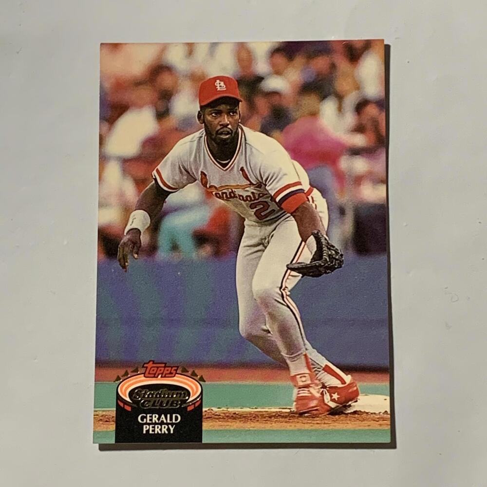 1992 Topps Stadium Club Gerald Perry Baseball‎ Card #338
